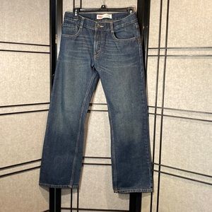 Levi’s 505 straight size 16 youth or 28 x 28 dark wash like new